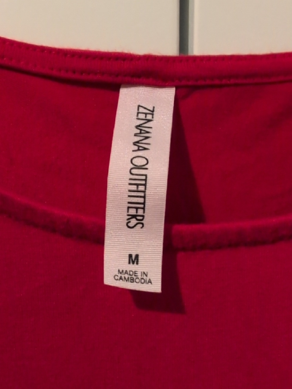 Red Ruffle-Hem Long Sleeve Dress - Picture 3 of 3